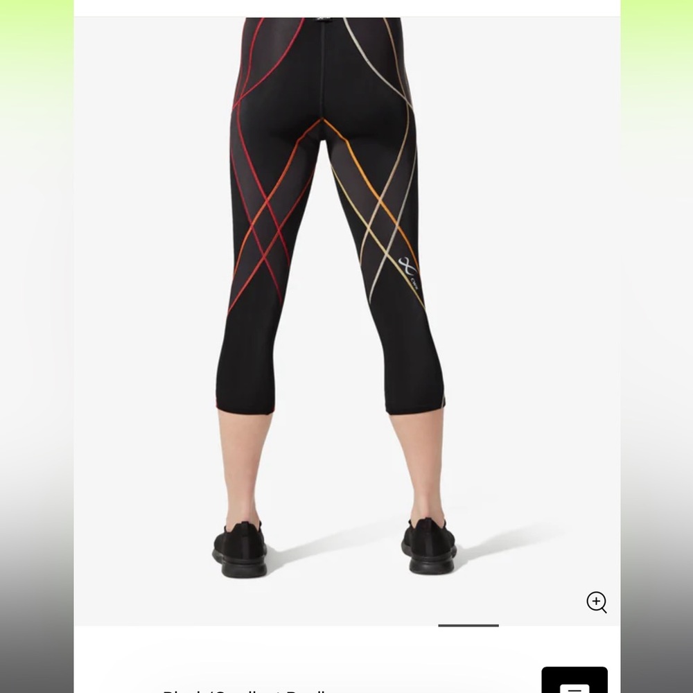 CW-X patented support web 3/4 length stabilyx tights in black‎ rainbow- medium - Picture 12 of 15